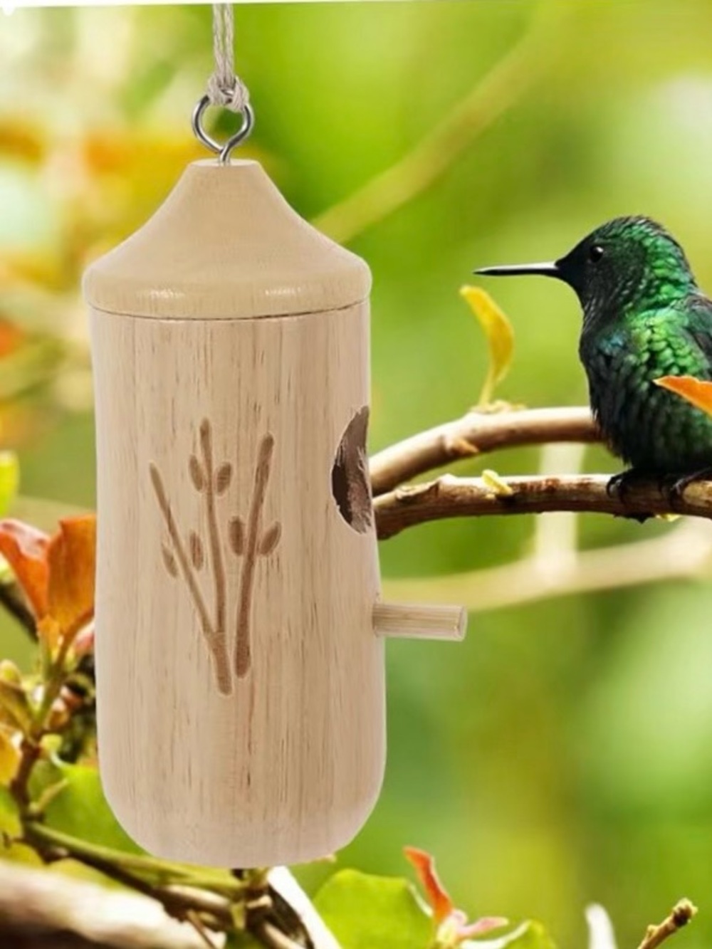BUNDLE ME! NEW wooden hummingbird house